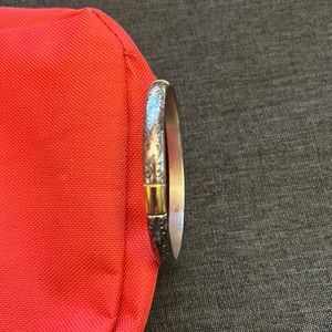 Ladies Brighton bangle bracelet/ silver with gold accents